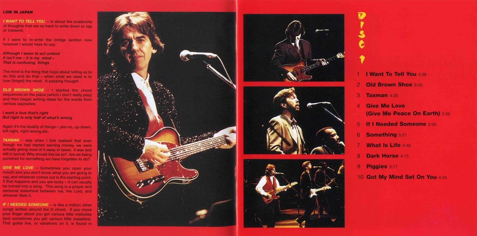 1992 Live In Japan - George Harrison - Rockronología